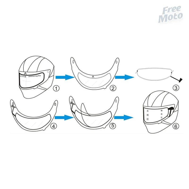 Motorcycle Heated AntiFog Helmet Visor Film With Optional Temperature Control 6