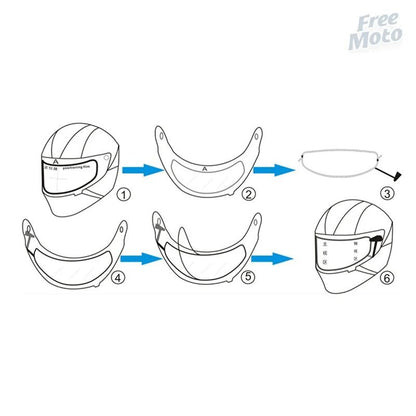 Motorcycle Heated AntiFog Helmet Visor Film With Optional Temperature Control 6