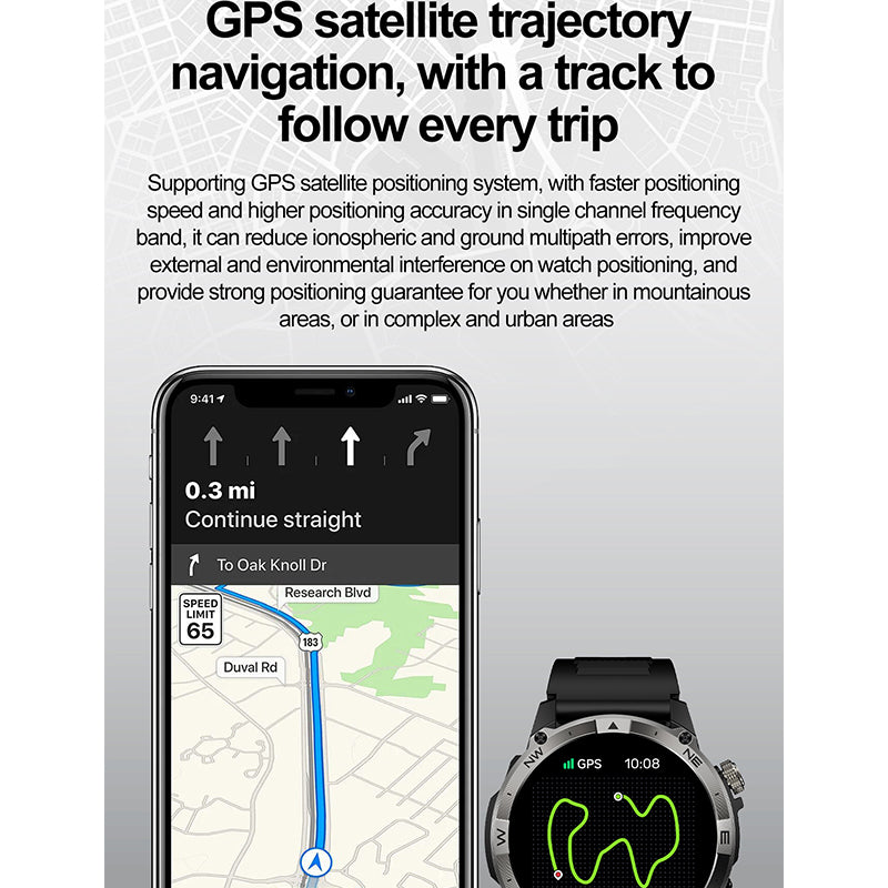 VG40 PRO Smartwatch Man Woman, AMOLED GPS Bluetooth Call, Heart Rate Monitor, Voice Assistant, Long Battery Life Fitness