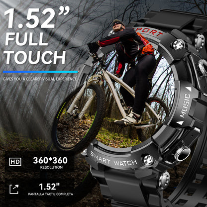 AMOLED Display Smart Watch with In-Ear Bluetooth Headset, Heart Rate, Blood Pressure, Oxygen Saturation, HD Audio
