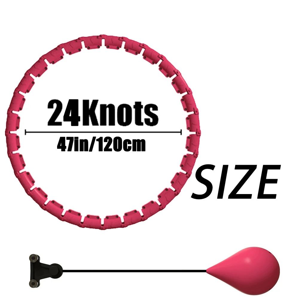 Weighted Fitness Circle Hoop With Adjustable Detachable Knots 1