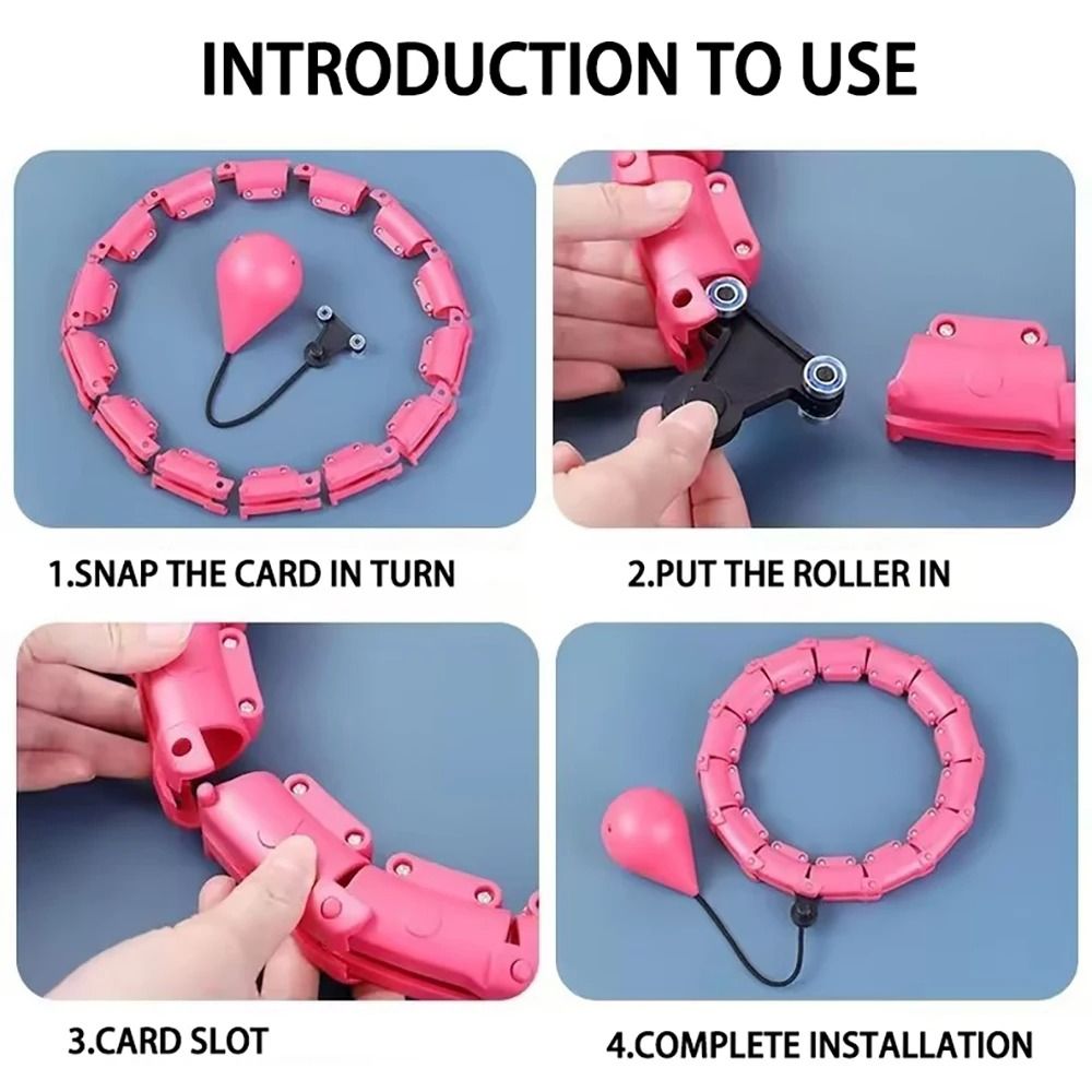Weighted Fitness Circle Hoop With Adjustable Detachable Knots 3