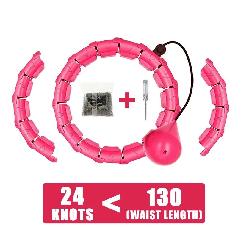 Weighted Fitness Circle Hoop With Adjustable Detachable Knots 7