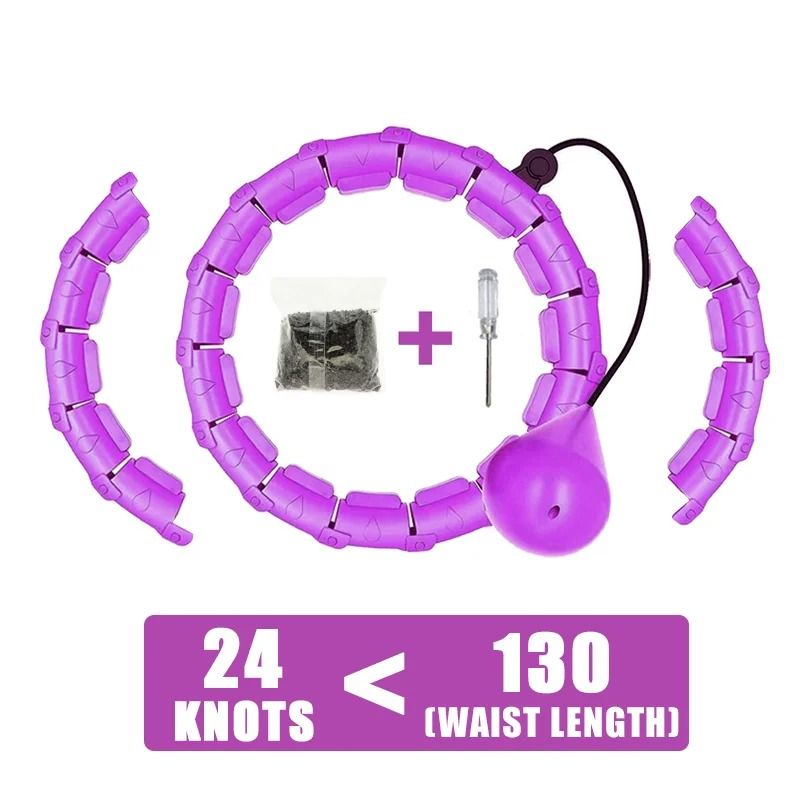 Weighted Fitness Circle Hoop With Adjustable Detachable Knots 8