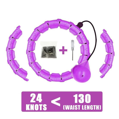 Weighted Fitness Circle Hoop With Adjustable Detachable Knots 8