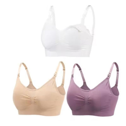 3pcs Maternity Nursing Bras Seamless Cotton Breastfeeding Underwear 13