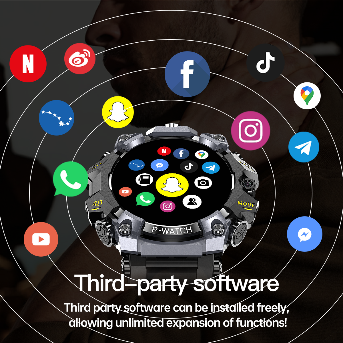 Q668 5G LTE Android Smartwatch Dual Camera, GPS WiFi SIM Card, AMOLED Screen, Smart Watch