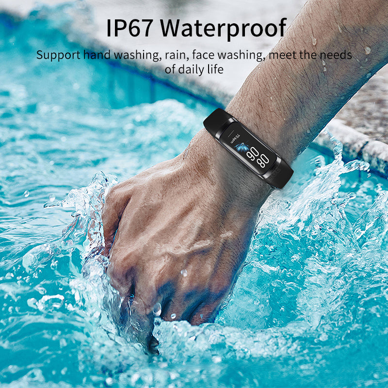 Amoled Smart Watch Smartwatch, Sport Fitness Tracker for Women, Waterproof Heart Rate Blood Monitor Connected Bracelet