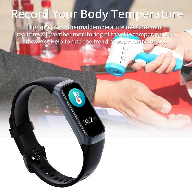 Amoled Smart Watch Smartwatch, Sport Fitness Tracker for Women, Waterproof Heart Rate Blood Monitor Connected Bracelet