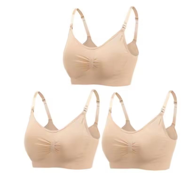 3pcs Maternity Nursing Bras Seamless Cotton Breastfeeding Underwear 19