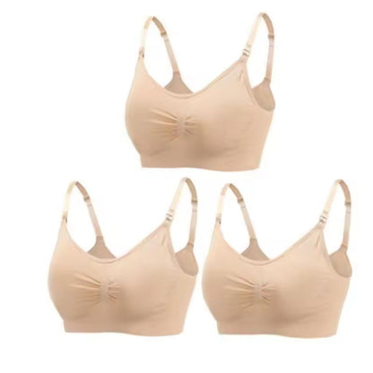 3pcs Maternity Nursing Bras Seamless Cotton Breastfeeding Underwear 19
