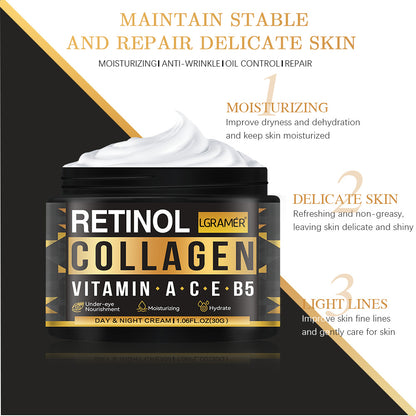 Mens Retinol Collagen Face Cream Skincare Hydrating Smooth Moisturizing Brightening Wrinkles Firmin 5