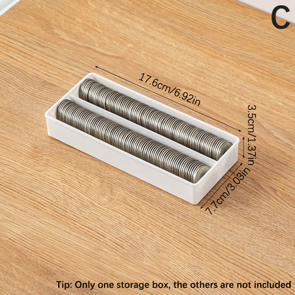 Portable Storage Box, Paper Money Album, Banknote Case with Transparent Plastic Holder for Coin Storage, Collection