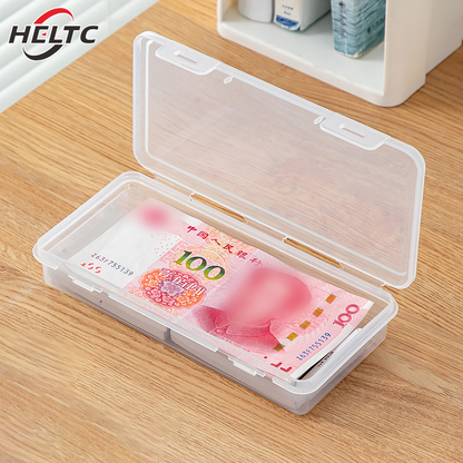 Portable Storage Box, Paper Money Album, Banknote Case with Transparent Plastic Holder for Coin Storage, Collection