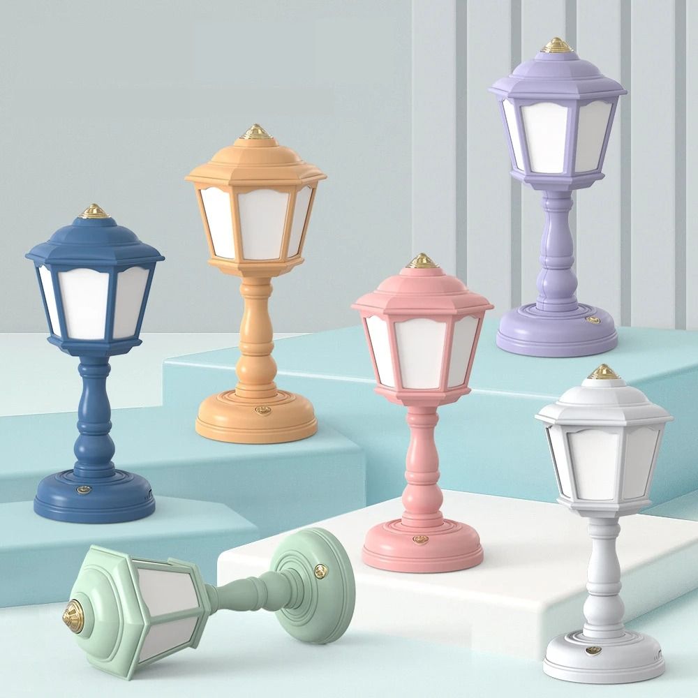 Mini Retro LED Desk Lamp with USB Rechargeable Touch Control