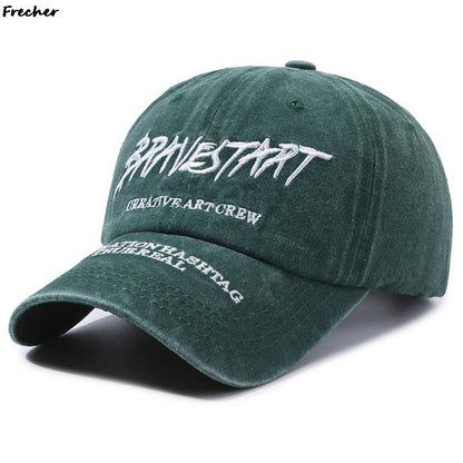Vintage Jeans Baseball Cap Adjustable, Street Hip Hop Fitted Hats for Women Men, Ripped Trucker Snapback Hat