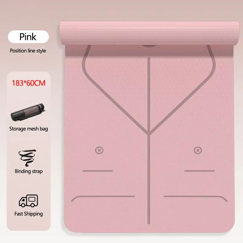 EcoGrip 6mm TPE Yoga Mat  Cushioned Non Slip Exercise Mat 183 X 60 Cm 5
