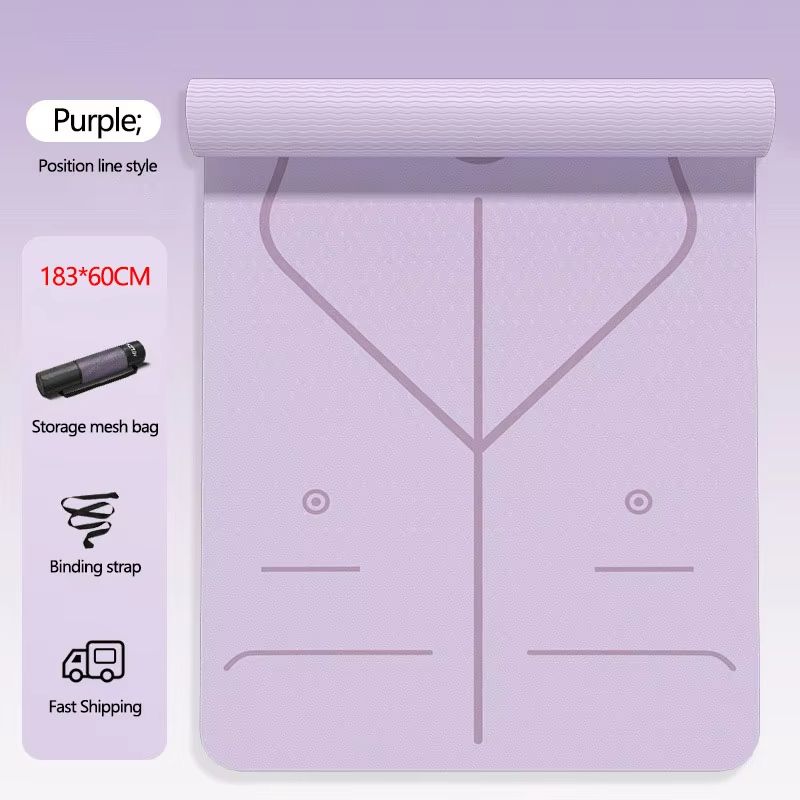 EcoGrip 6mm TPE Yoga Mat  Cushioned Non Slip Exercise Mat 183 X 60 Cm 7