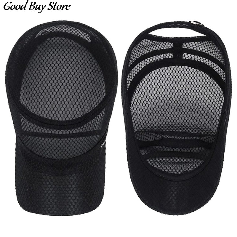Breathable Full Mesh Visors Cap Men Outdoor Training Snapback Hats, Summer Casual Flat Caps, Lightweight Sun Hat Sports