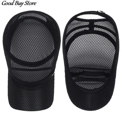 Breathable Full Mesh Visors Cap Men Outdoor Training Snapback Hats, Summer Casual Flat Caps, Lightweight Sun Hat Sports