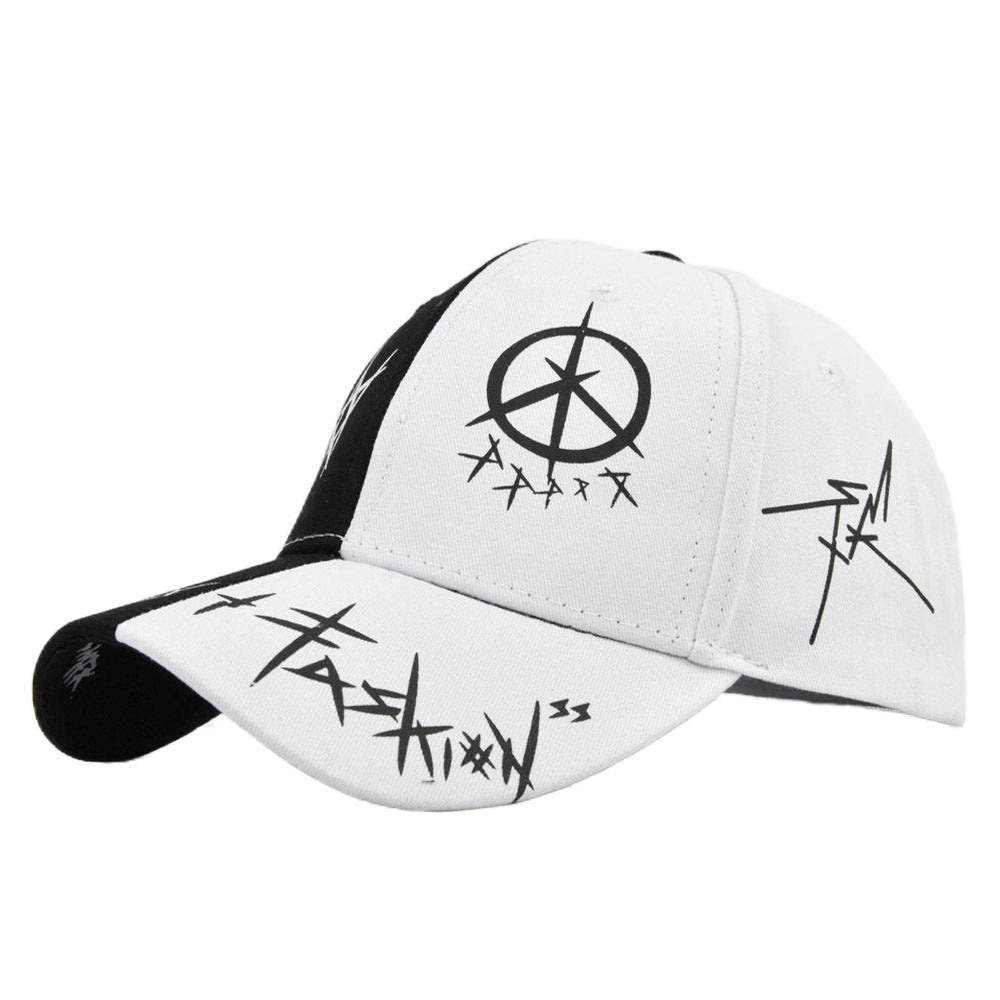 Letter Baseball Cap Graffiti Sun Hip Hop Cap Patchwork Snapback Visor Hat For Men Women Fashion Cot 6