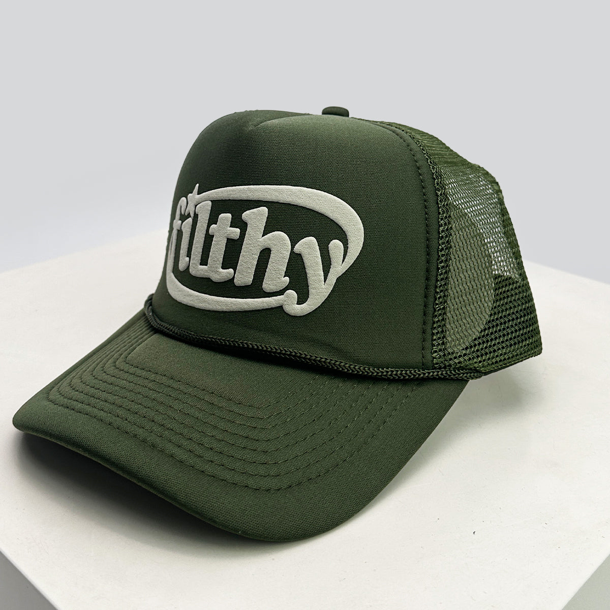 Unisex Color Block Filthy Letters Baseball Hat, Breathable Sunshade Trucker Cap, Versatile Mesh Streetwear Style