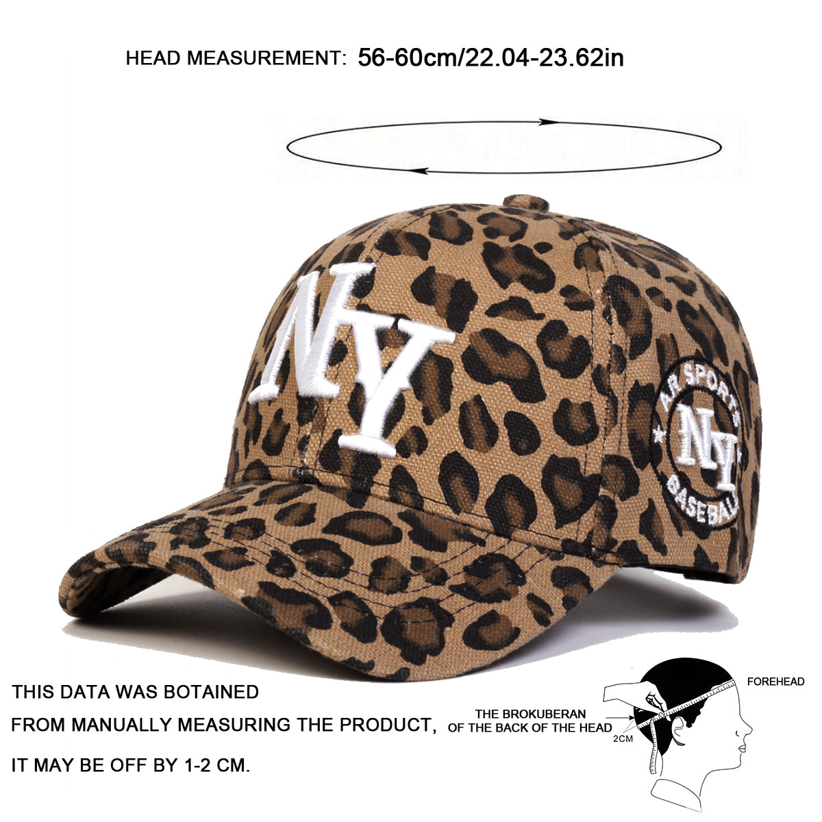 Adjustable Unisex Leopard Print Baseball Cap with Letter Embroidery, Casual Trucker Hat for Spring Autumn Outdoor Wear