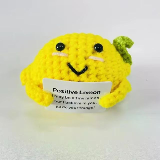 Cozy Pocket Hug Mini Wool Doll  Positive Energy Handmade Plush 9