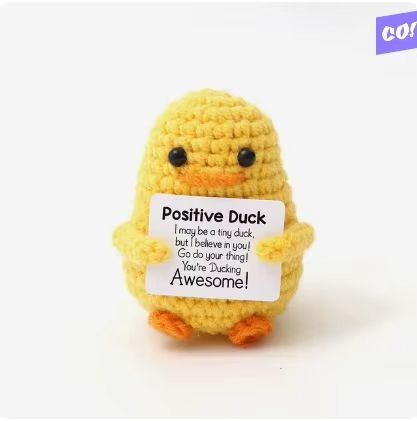 Cozy Pocket Hug Mini Wool Doll  Positive Energy Handmade Plush 10