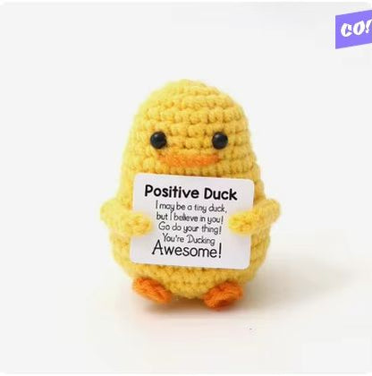 Cozy Pocket Hug Mini Wool Doll  Positive Energy Handmade Plush 10