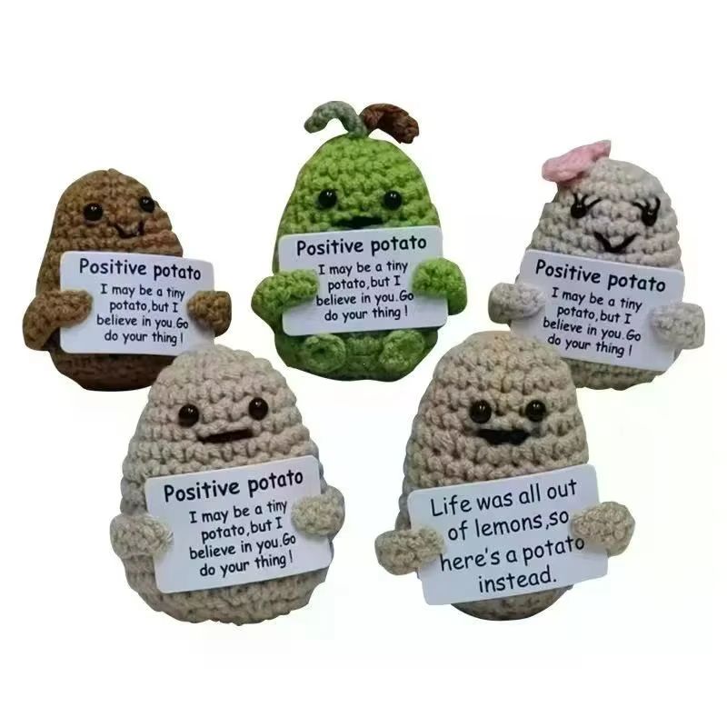 Cozy Pocket Hug Mini Wool Doll  Positive Energy Handmade Plush 1