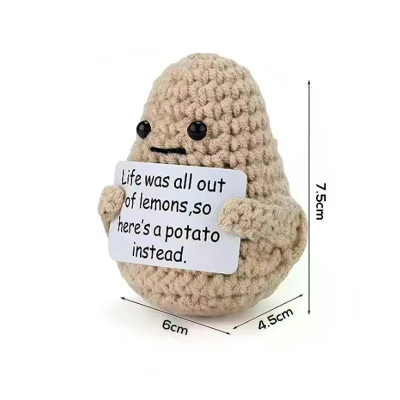 Cozy Pocket Hug Mini Wool Doll  Positive Energy Handmade Plush 2