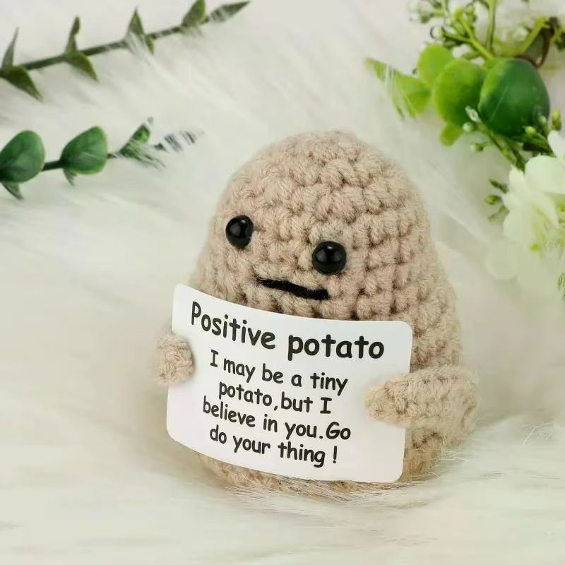 Cozy Pocket Hug Mini Wool Doll  Positive Energy Handmade Plush 3