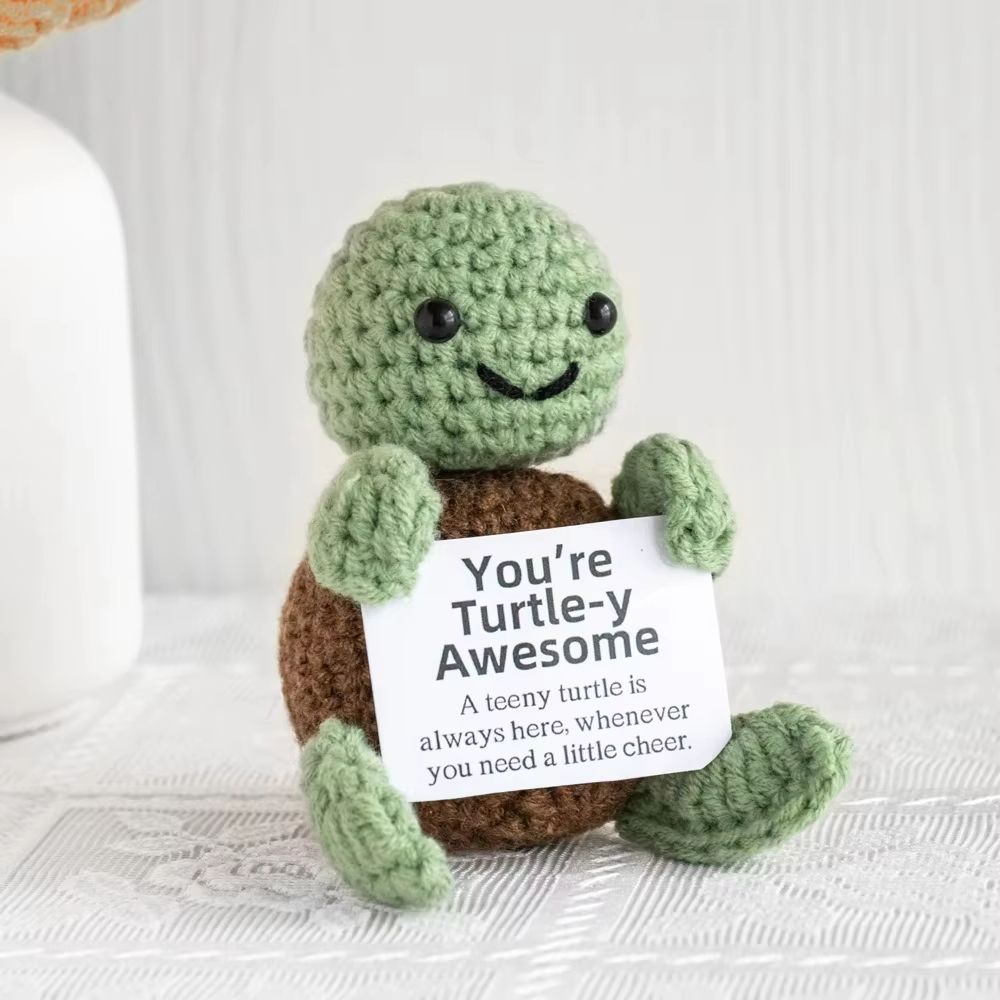 Cozy Pocket Hug Mini Wool Doll  Positive Energy Handmade Plush 14