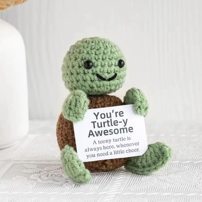 Cozy Pocket Hug Mini Wool Doll  Positive Energy Handmade Plush 14