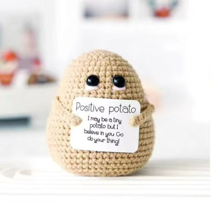 Cozy Pocket Hug Mini Wool Doll  Positive Energy Handmade Plush 15