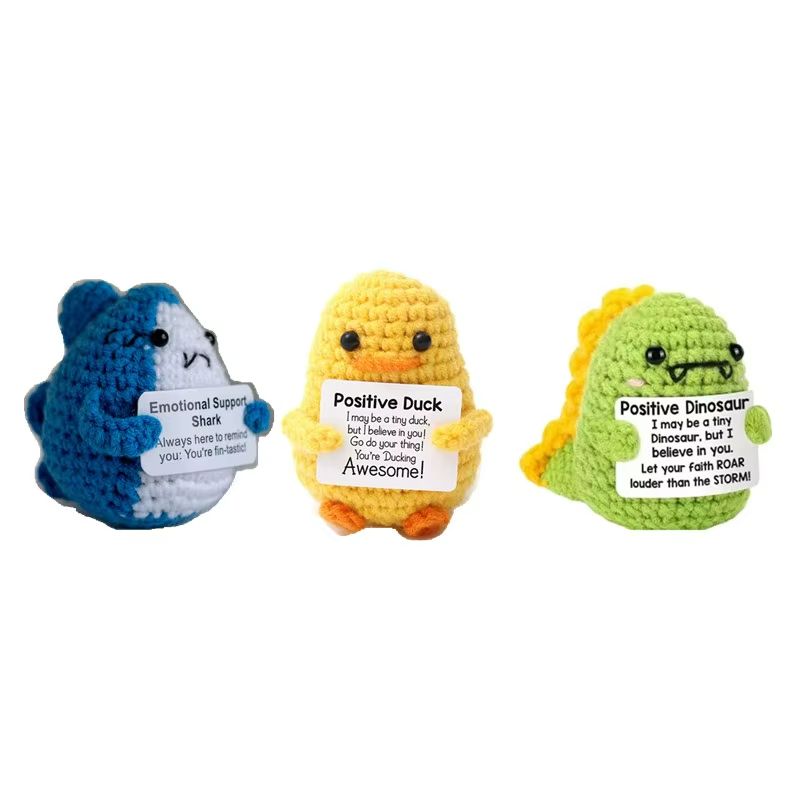 Cozy Pocket Hug Mini Wool Doll  Positive Energy Handmade Plush 16