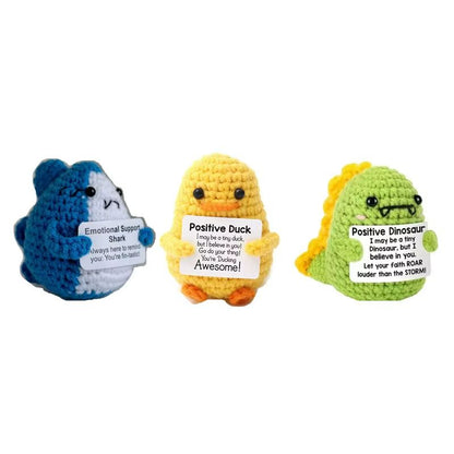 Cozy Pocket Hug Mini Wool Doll  Positive Energy Handmade Plush 16