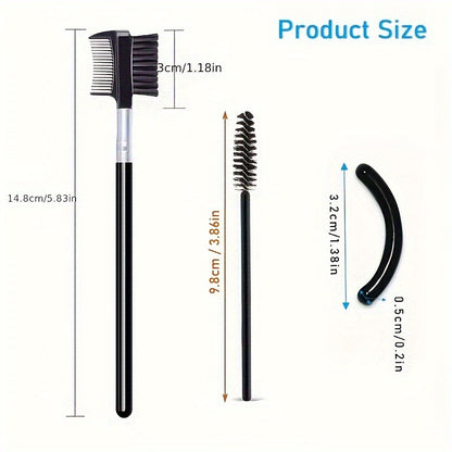 Eyelash Curler Women, Professional Eyelashes Curling Tweezers Clips, Lasting Eye Makeup Tools with Pads