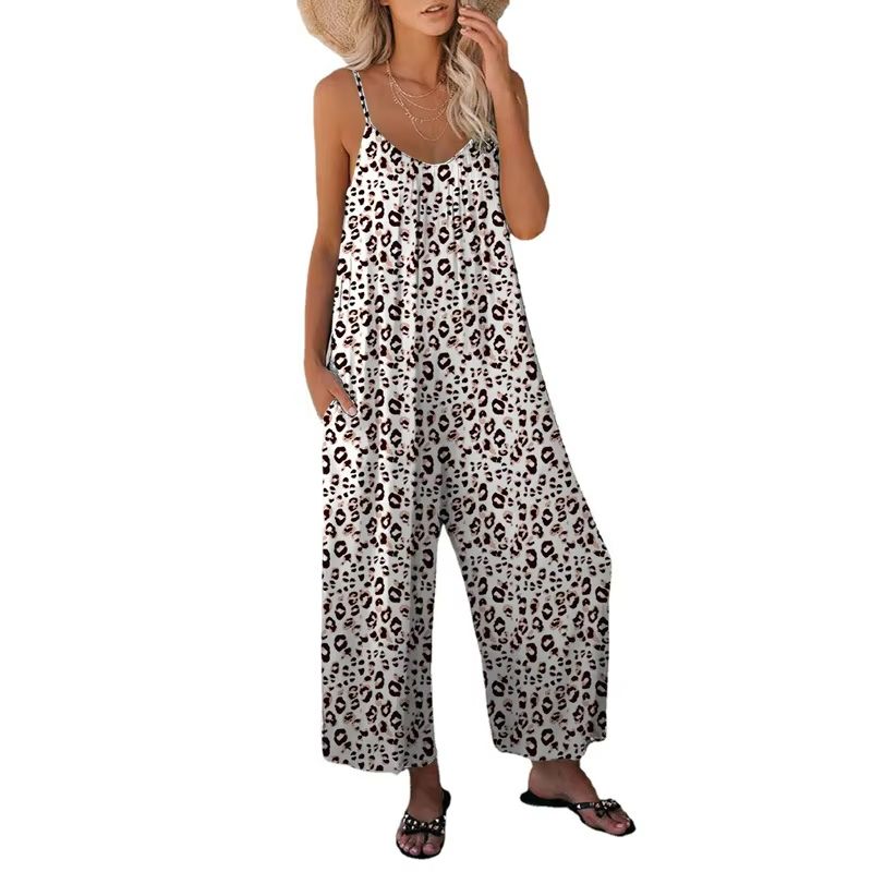 Leopard Print LooseFit Strap Jumpsuit  Womens Casual Summer Jumpsuit 3