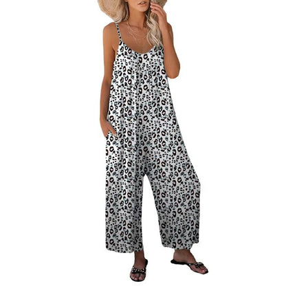 Leopard Print LooseFit Strap Jumpsuit  Womens Casual Summer Jumpsuit 4