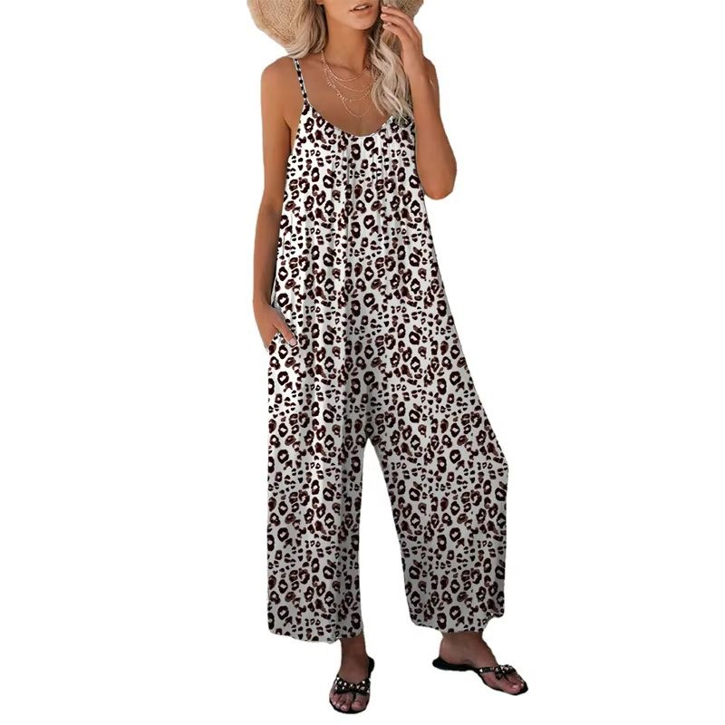 Leopard Print LooseFit Strap Jumpsuit  Womens Casual Summer Jumpsuit 5