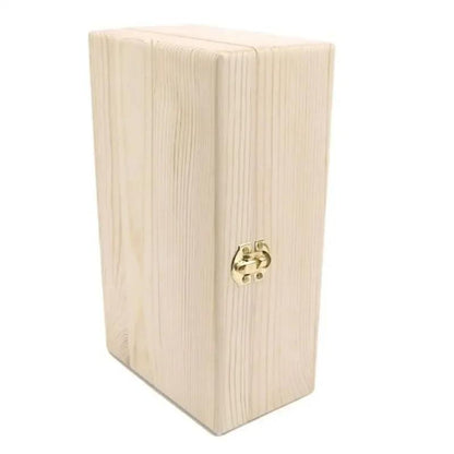 Handmade Solid Wood Jewelry Case, Rectangular Flip Top Wooden Storage Box, Crafted Gift for Keepsakes, Treasures