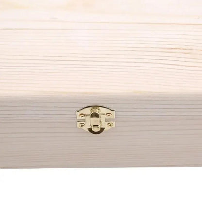 Handmade Solid Wood Jewelry Case, Rectangular Flip Top Wooden Storage Box, Crafted Gift for Keepsakes, Treasures
