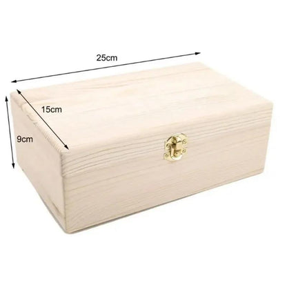 Handmade Solid Wood Jewelry Case, Rectangular Flip Top Wooden Storage Box, Crafted Gift for Keepsakes, Treasures