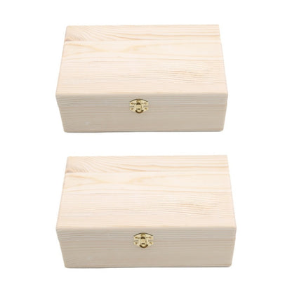 Handmade Solid Wood Jewelry Case, Rectangular Flip Top Wooden Storage Box, Crafted Gift for Keepsakes, Treasures
