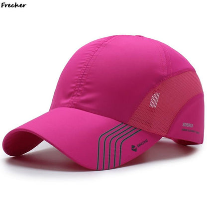Unisex Quick Dry Fabric Baseball Cap Blank Pattern Snapback Visors Hat Adjustable Buckle Sports Cap 7