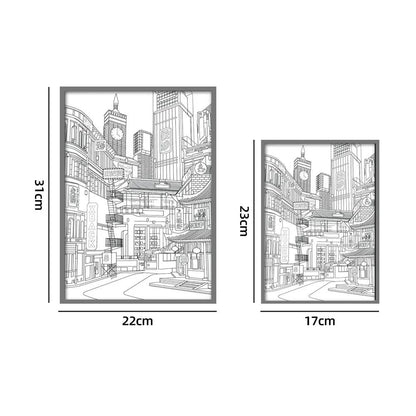 LED City Night View Light Painting With USB Dimming For Romantic Home Decor 3
