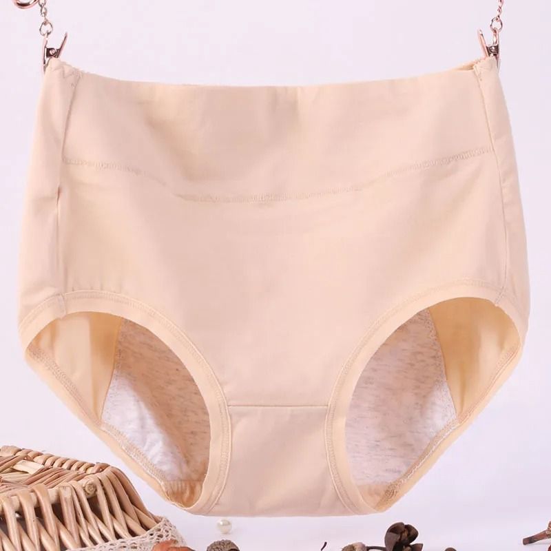 Plus Size Leak Proof Cotton High Waist Menstrual Panties For Women 3