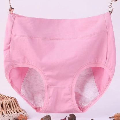 Plus Size Leak Proof Cotton High Waist Menstrual Panties For Women 8